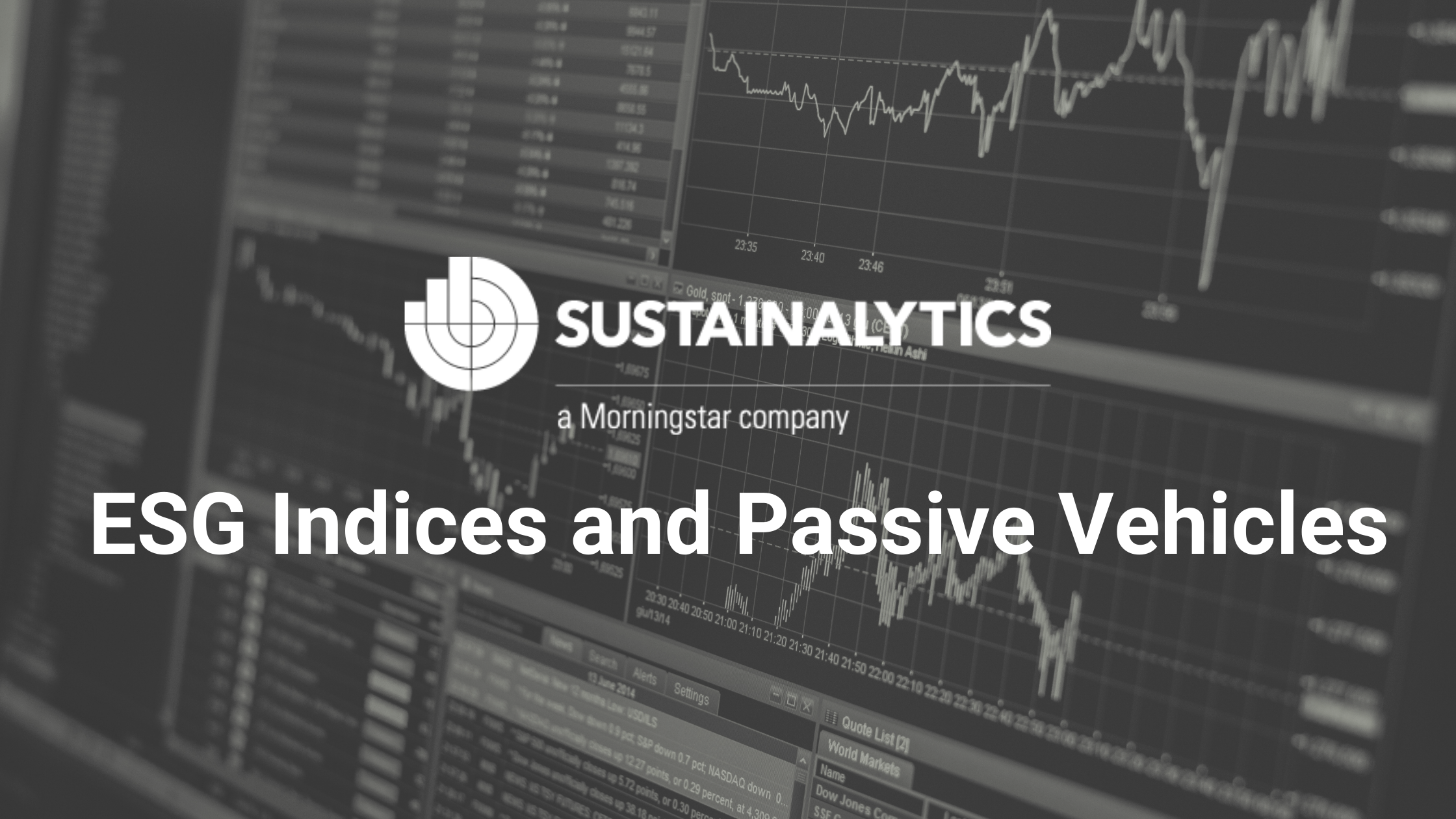 esg indices and passive vehicles